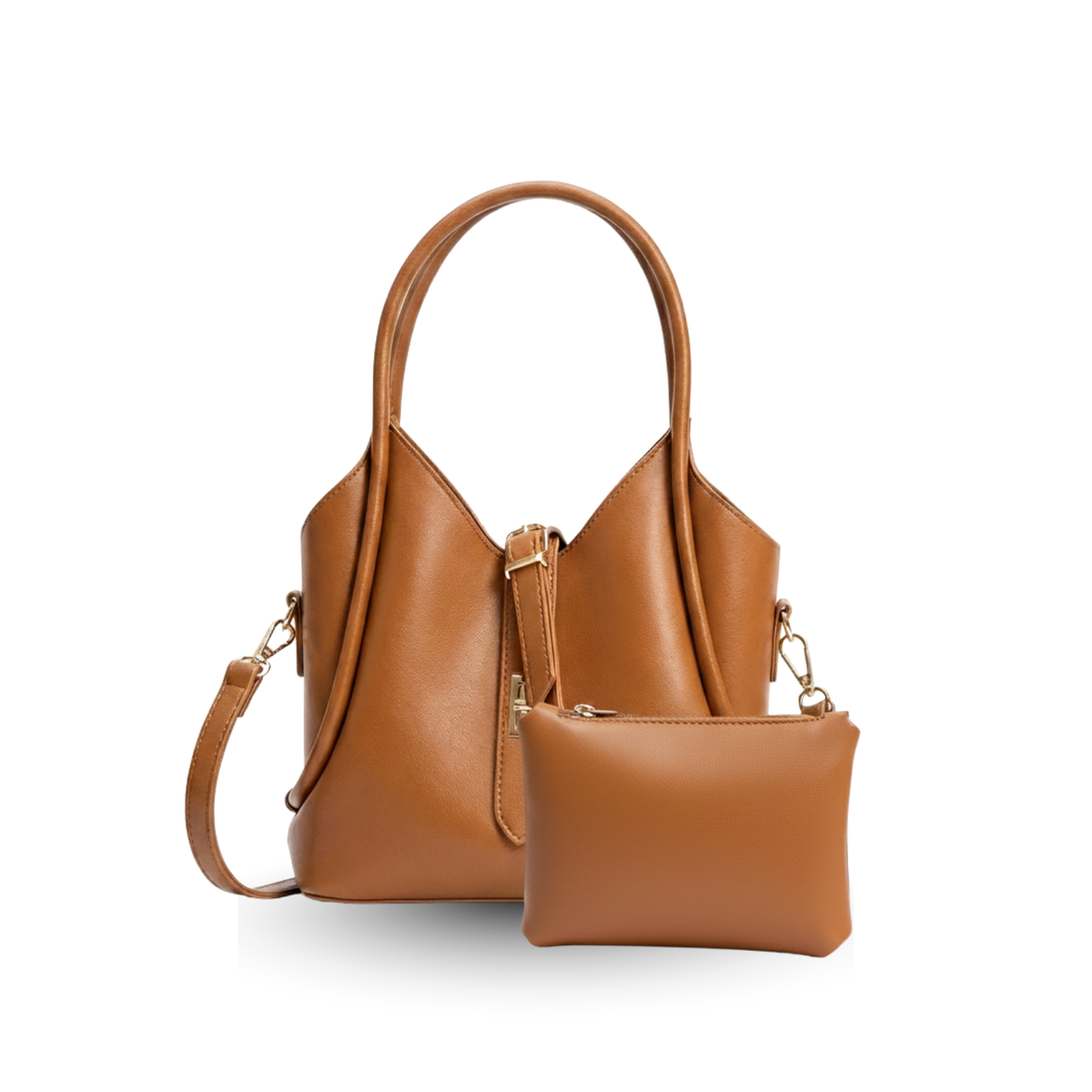 Sienna Tote (Free Makeup Pouch) - Light Brown